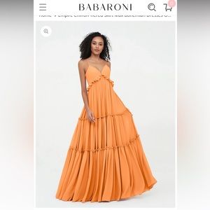 Babaroni Orange Formal Maxi Dress